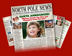 Personalized North Pole News Paper